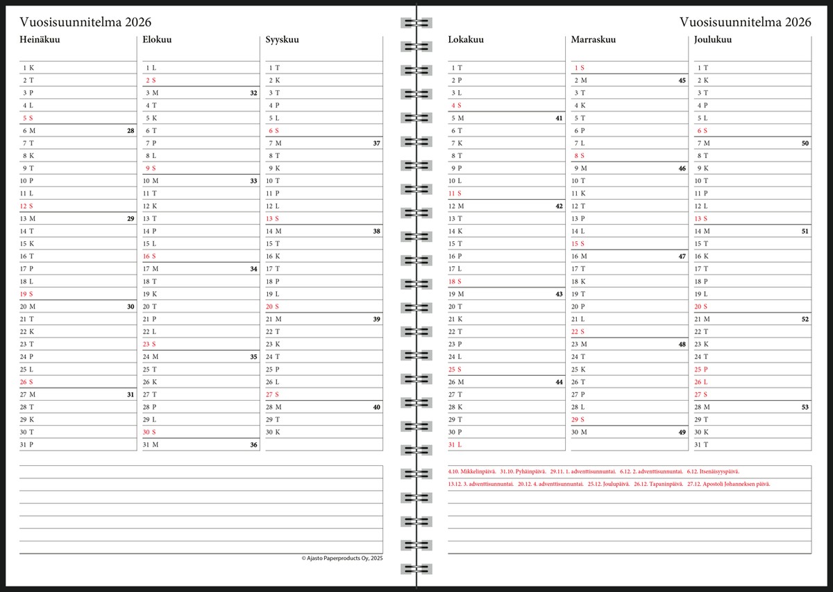 Simple A5 Musta 2026 2027 Ajasto Paperproducts Oy simple-a5-musta-2026-2027-ajasto-paperproducts-oy