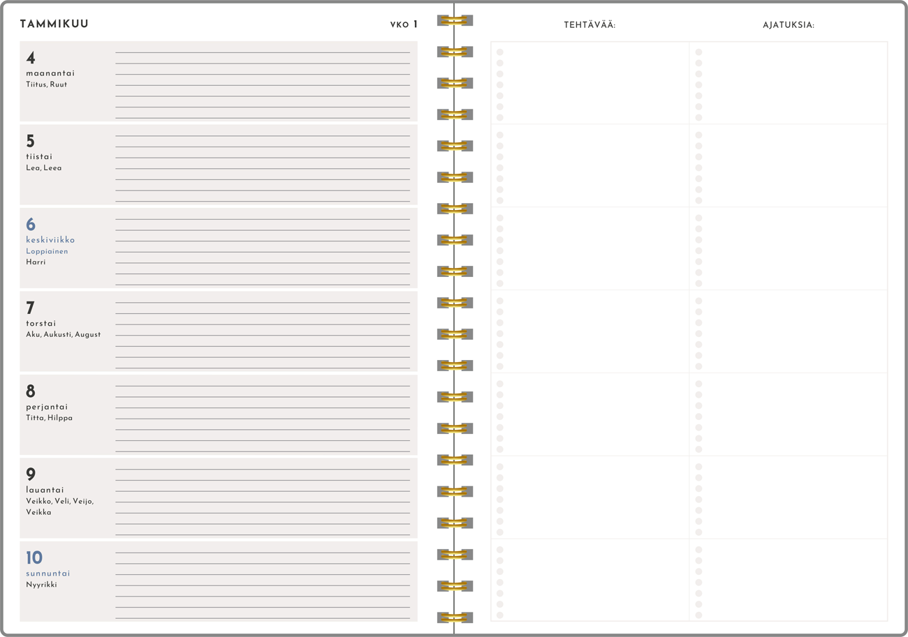 Harmony Planner, 2027