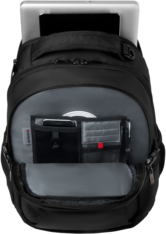 Wenger, Sidebar 16'' Deluxe Laptop Backpack with Tablet Pocket, Black