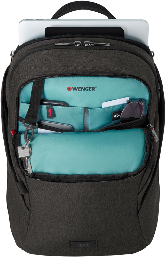 Wenger, MX Light 16” Laptop Backpack with Tablet Pocket, Heather Grey