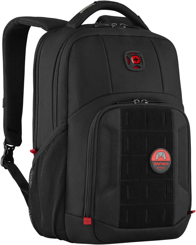 Wenger, PlayerMode 15,6” Gaming Laptop Backpack with Tablet Pocket, Black