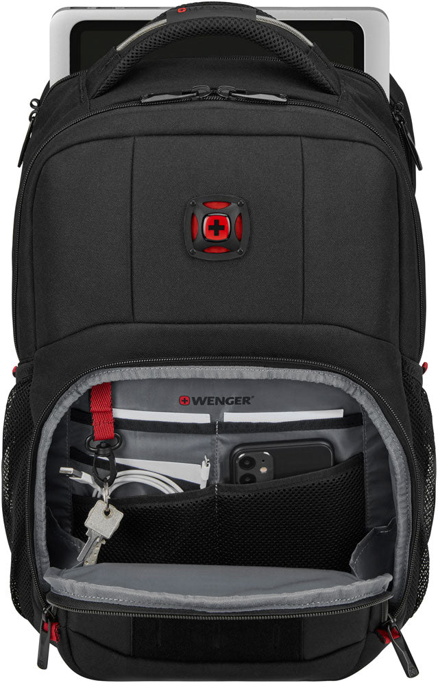 Wenger, PlayerMode 15,6” Gaming Laptop Backpack with Tablet Pocket, Black