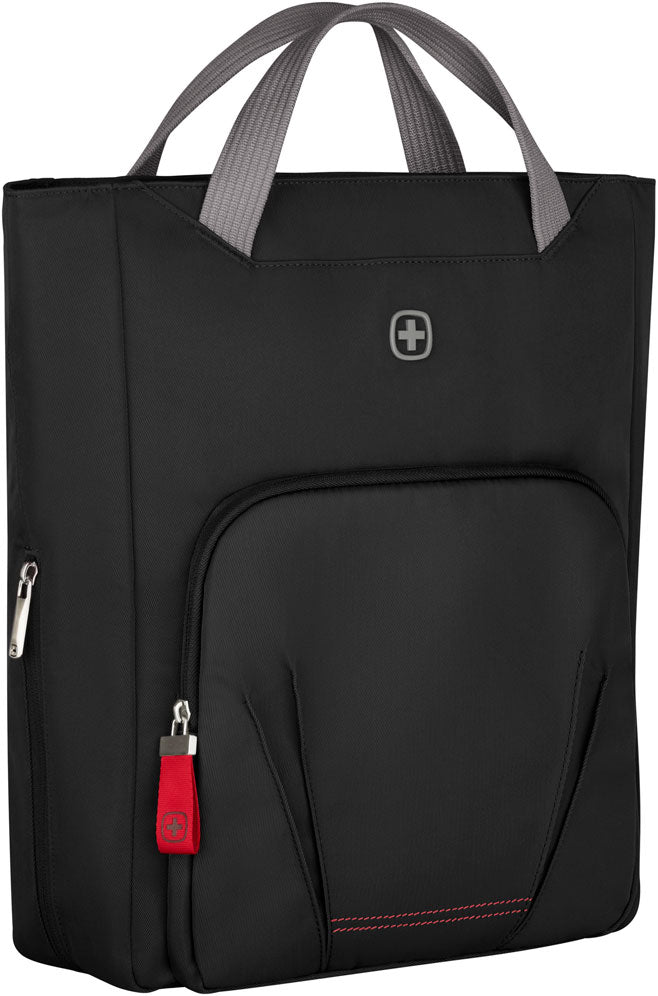 Wenger, Motion Vertical Tote 15,6'' Laptop Tote with Tablet Pocket, Chic Black