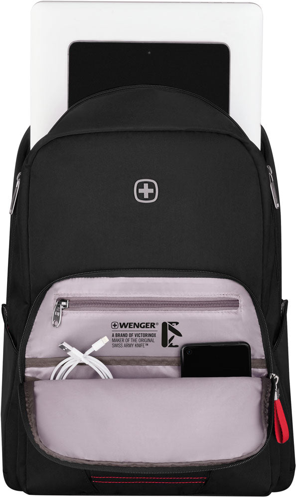 Wenger, Motion 15,6'' Laptop Backpack with Tablet Pocket, Chic Black