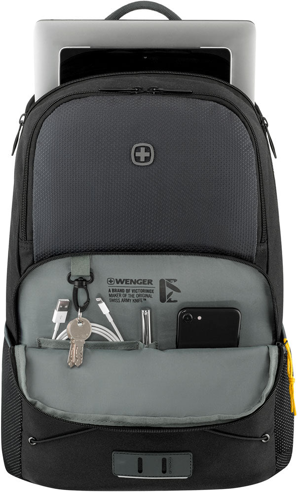 Wenger, Trayl 15,6'' Laptop Backpack with Tablet Pocket, Gravity Black
