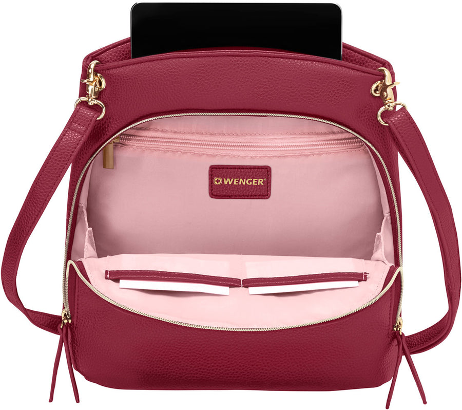 Wenger, LeaSophie Crossbody Tote with Tablet Pocket, rumba red